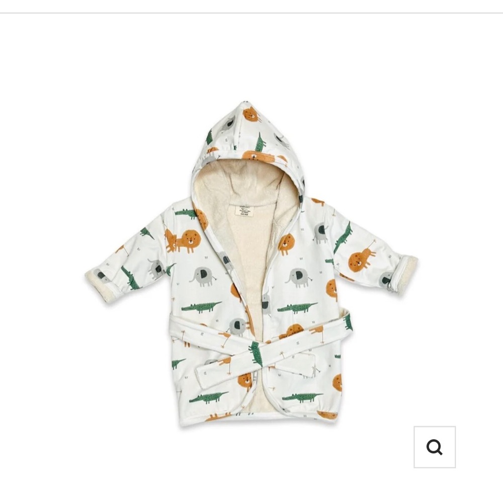 Viverano organic cotton baby bath robe in Savannah one size